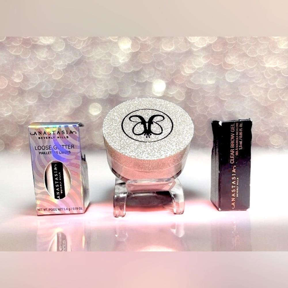 Anastasia Beverly Hills Makeup Lot of 3 - LOOSE HIGHLIGHTER LOOSE GLITTER + NIB